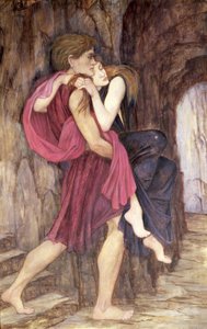 Due figure in una grotta da John Roddam Spencer Stanhope